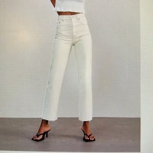 Zara Hi-rise straight leg jean